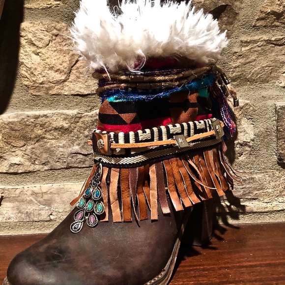 Pre-owned Women's leather cowboy boots - Picture 2 of 7